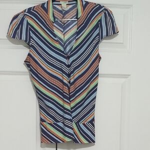 Odille Multicolor Chevron Blouse